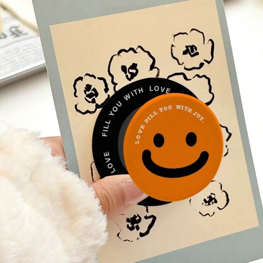 MagSafe Magnetic Stand With Air Cushion, Strong Magnet, Removable, Cartoon Orange Phone Holder - Multicolor - View 1