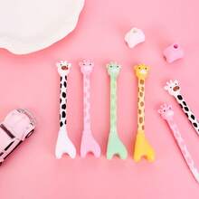 2pcs Cute Giraffe Neutral Pens, Realistic Design, Black Ink Writes Smoothly, Suitable For Back To School, Learning & Stationery Use, Giraffe Gift, Giraffe Stationery, Giraffe Theme Birthday Party, Back To School Giraffe Supplies - A - View 8