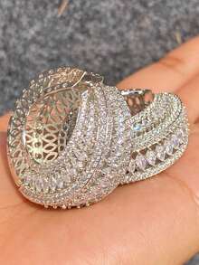 1 Đôi bông tai vòng đính đá Cubic Zirconia xinh xắn dành cho nữ, thích hợp làm quà tặng đám cưới, lễ đính hôn, kỷ niệm, tiệc tùng hoặc quà Valentine. - 1 # - Xem 3