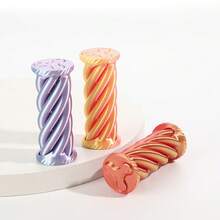 1个螺旋手指玩具，可推、可拉、可旋转，趣味小玩意，舒缓压力的感官玩具，可移动桌面玩具，办公玩具，减压桌面玩具 - 彩色 - 查看 2