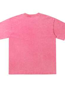 [Disney Licensed] 1 Piece, Plus Size, Unisex, Pure Cotton - "The Backs Of Six Disney Princesses, Suitable For Everyday Casual Wear, Disney Park Photo Shoots, And As A Core Design Element In Children's And Parent-Child Clothing Series." 100% Pure Cotton T-Shirt Design, Unisex Adult Casual Short-Sleeved T-Shirt, Machine Washable, Perfect For Disney Fans And Couples To Wear At Disney Parks. - 粉色 - 查看 2