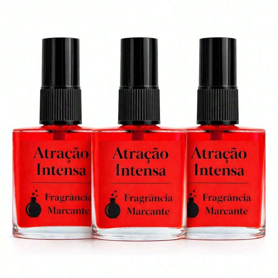 2 Perfume Masculino com Feromônios Ativados 50ml frasco de vidro - 3 ATRAÇÃO VIDRO 50MLL - Visão 1