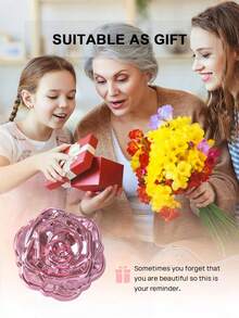 Mini Makeup Mirror, Exquisite Square Folding Makeup Mirror, Rose Pattern Pocket Mirror, Handheld Double-Sided Makeup Mirror, 2X Magnification High-Definition Mirror, Travel Makeup Mirror, Compact Makeup Mirror, Mini Pocket Makeup Mirror, Fashion Accessory, Suitable For Living Room/Home/Bedroom, Perfect Gift For Beloved Mom, Aunt - Multicolor - View 7
