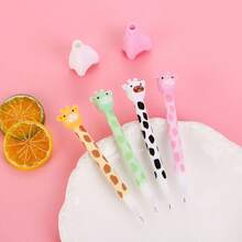 2pcs Cute Giraffe Neutral Pens, Realistic Design, Black Ink Writes Smoothly, Suitable For Back To School, Learning & Stationery Use, Giraffe Gift, Giraffe Stationery, Giraffe Theme Birthday Party, Back To School Giraffe Supplies - A - View 7