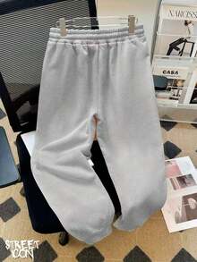 Comfortable Basic Sweatshirt Pants Streetwear Urban Culture Street Fashion Street Graffiti Tagging Skater Skateboarding Unisex Men's Women's Sweatshirt 50% Cotton 50% Polyester Top Premium Streetwear New Release Immediate Shipping Various Colors!! - 灰色 - 查看 2