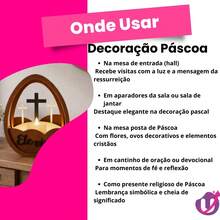 MDF Universe Religious Easter Ornament "He Lives" In MDF – Christian LED Candle Holder, Table Decoration - 查看 4