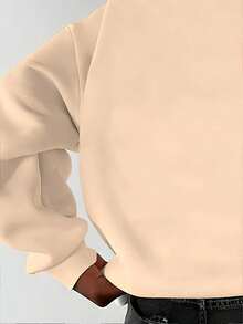 Men's Pink Flower Premium Cotton Sweatshirt - 米色 - 查看 6