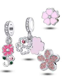 11件套镂空花朵、蘑菇、心形饰品DIY配件 - 彩色 - 查看 3