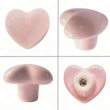 6/10pcs Ceramic Drawer Knobs Heart Shape Cabinet Dresser Pulls Handles With 3 Sized Screws, Kitchen Furniture Knobs For Closet Cupboard Wardrobe - Heart - View 5