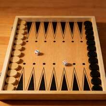 3-In-1 Wooden International Chess Set, Multifunctional Wooden Chess Board, Interesting Chess Kit, Solid Wood Foldable Portable Competitive Intelligence Toy - Multicolor - View 5