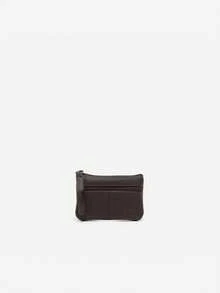 Monedero Bora para Hombre en Marrón de Misako: Elegante y Funcional, con Doble Cierre de Cremallera para Mayor  y Diseño Ultra Plano que Cabe en Cualquier Bolsillo; Ideal para Monedas, Billetes y Pequeños Objetos. Confeccionado en Resistente Polipiel y Forro Interior de Poliéster. - Marrón - Ver 1