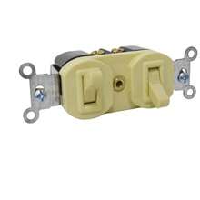 INTERRUPTOR ELÉCTRICO DOBLE MODELO 1572 ADIR | CONTROL INDEPENDIENTE DE DOS CIRCUITOS - Champán - Ver 2