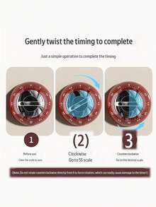 60 Minute Countdown Timer, Magnetic Self-Discipline Kitchen Cooking Timer, Attachable Timing Reminder, Children Learning Timer, Household Kitchen Tool, Coffee Tea Basket - Multicolor - View 3