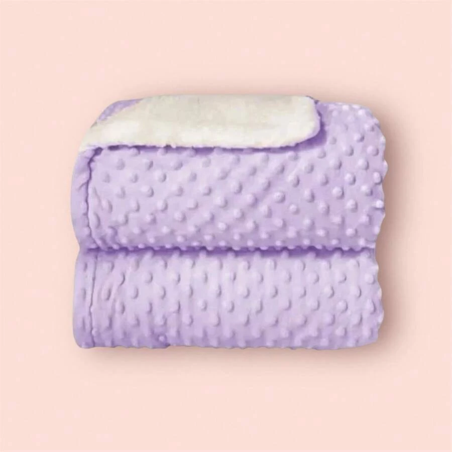 Luxury Double-Sided Baby Blanket - Lilac - View 1