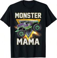 Summer Outfits 2026Monster Truck Mama Monster Truck Are My Jam Truck Lovers T-Shirt Unisex S-5XL Hot Trending Shirt, Vintage Birthday GiftCasual Daily Wearperfect For St Pattys Day Outfit,Summer Outfits For Women,Vacation Outfits Women - 黑色 - 查看 2