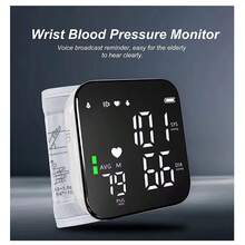 Black Full-Screen LED Electronic Sphygmomanometer With Intelligent Voice For Household Use - ALPS-GRAY - View 7