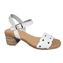 Sandales élégantes et décontractées à boucle pour femmes, idéales pour la plage et les vacances. - Blanc - Voir 6