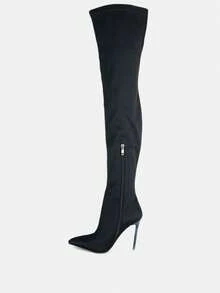 No Calm Superstretch Stiletto Long Boot - Black - View 3
