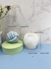 3D毛线球硅胶模具，毛线流苏蜡烛硅胶模具，可爱绒球绳蜡烛硅胶模具 - A-白色 - 查看 9