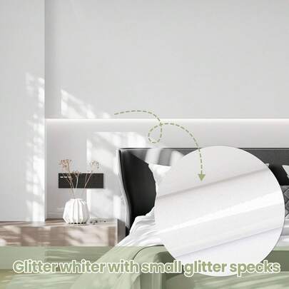 1 Roll White Shiny Waterproof Self-Adhesive PVC Wallpaper, Suitable For Hotel, Cafe, Store, Home Decor, Wardrobe, Shoe Rack, Furniture Renovation, DIY Easy Installation Pre-Pasted Paper, 17.7inX39.3in/118.1in/196.8in