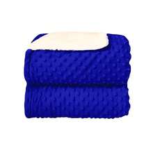 Luxury Double-Sided Baby Blanket - Royal Blue - View 2