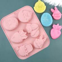 1个手工卡通造型模具，兔子造型肥皂模具，用于DIY肥皂制作 - A - 查看 1