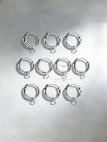 10pcs Minimalist Versatile Earring Stud Base, Stainless Steel DIY Earring Hoop Accessories, Jewelry Making Earring Findings - 10pcs Earring Accessories - View 11