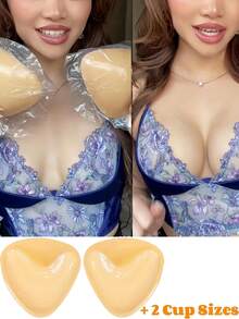 1 Cặp Băng Nâng Ngực Tái Sử Dụng - Miếng Đệm Nâng Ngực Có Thể Giặt Được, Tạo Hình Tự Nhiên và Thoải Mái - Nhiều màu - Xem 2