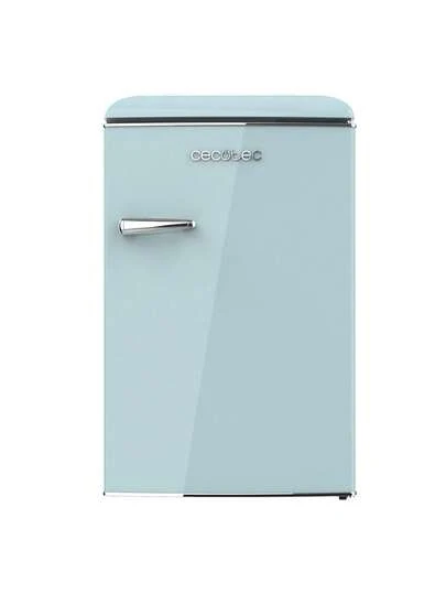 Frigorífico compacto retrô Cecotec Bolero CoolMarket TT Origin de 110 litros - Grande capacidade, Classe Energética E, Compartimento para gelo, Luz interna, Puxador cromado, Prateleiras de vidro e Estilo vintage. Ideal para manter bebidas e alimentos sempre frescos e à mão. Perfeito para espaços pequenos e decoração retrô.