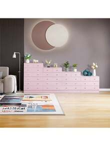 Modern Simple 4-Drawer Dresser Nightstand PINK - Hồng - Xem 10