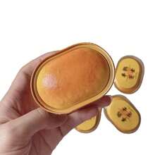 土豆香味烤芝士蛋糕，铝盒包装，趣味日式减压玩具，可捏捏捏，慢回弹蛋糕玩具，减压玩具，青少年挤压玩具，逼真芝士蛋糕，趣味十足的精美玩具，生日礼物，精致礼品 - 彩色 - 查看 7