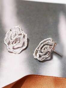 1 Par de Brincos Românticos de Zircônia Cúbica para Mulheres - Ideal para Casamento, Noivado, Aniversário, Festas e como Presente de Dia dos Namorados - 1# - Ver 3