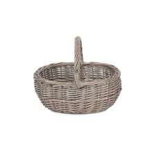 Red Hamper Unlined Antique Wash Wicker Bathroom Shopping Basket - View 3