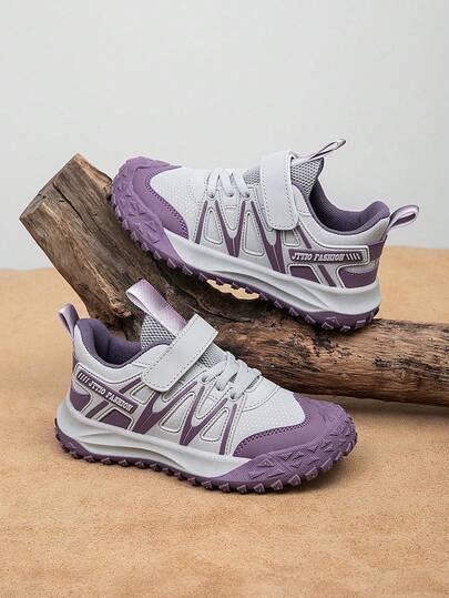 1 Pair Kids Shoes, Colorblock Breathable Comfortable Versatile Lightweight Outdoor Sports Shoes, Fashion Casual Sneakers For Boys And Girls