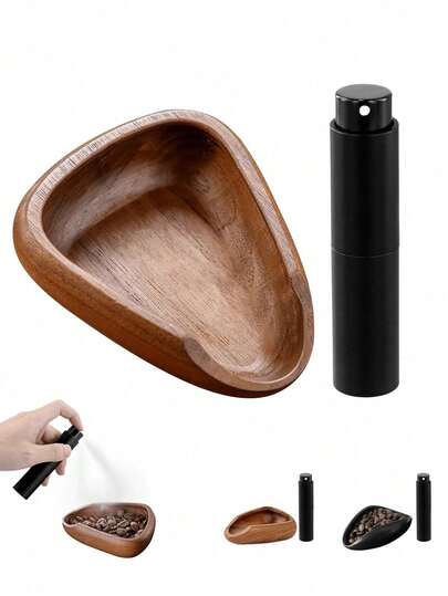 木质咖啡豆量杯架、咖啡豆喷雾瓶、咖啡搅拌针、咖啡量勺、研磨机配件、咖啡爱好者礼物、咖啡角