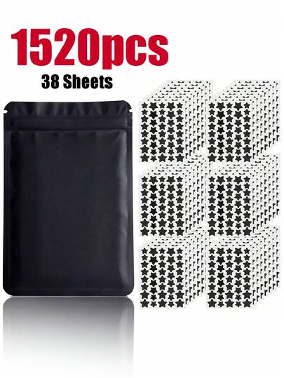 1520pcs/400pcs/40pcs Super Cute Festival Party Cartoon Colored Face Decorative Stickers, Hydrogel Patches, Essential For Photos, Star Decorative Stickers, Easy To Peel Off, Suitable For Various Parties, Gatherings And Entertainment Activities, Affordable Price, Room Decor, Vanity, Travel, Bedroom, Christmas Gift, Inexpensive, Gift, Women Gift, Christmas Present