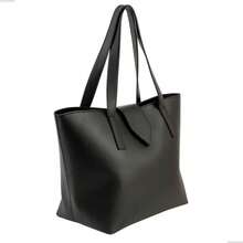 Large Tote-Style Bag With Handles And Zipper - Various Colors - Black - View 1