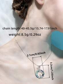 1 PC Romantic Cubic Zirconia Necklace Pendant For Women Valentine's Day Gift Wedding Jewelry - 1# - View 6