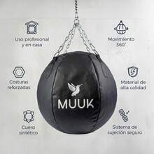 MUUK FITNESS Punching Bags & Sand Bags - Black and White 80 cm - View 6