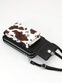 New Messenger Bag, Multi-Function Large Capacity Double-Layer Zipper Mobile Phone Wallet, Fashion Simple And Delicate Soft Image, Leisure Holiday, Dating For Women Mini Wallet Small Wallet Teacher Accessories Cute Purses - Black - View 5