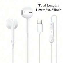 这款防缠绕有线C型耳机配备高清麦克风和音量控制，兼容 16/16 Pro/16 Pro Max/15/15 Plus/15 Pro/15 Pro Max、Air 4/5、Pro 12.9/11、Pro/Air/Mini、Galaxy S23/S22/S21 Ultra、S20 FE、Note 20/10、A53/A54、Pixel 7/6/5/4，采用USB-C接口，是送给女性的绝佳礼物。 - 白色 - 查看 9