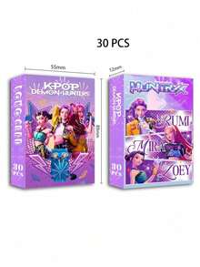 asmodee 30张卡通动漫双面卡片收藏动漫人物Kpoppp猎人游戏派对装扮道具玩具LOMO卡动漫主题礼物 - 彩色 - 查看 12