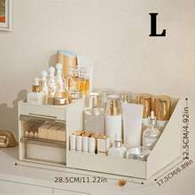 Makeup Organizer With Drawers, Cosmetic Storage For Dresser Vanity And Bathroom Countertop, Beauty Holder For Lipstick Brush - L - 查看 7
