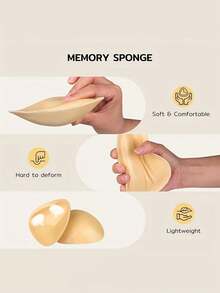 1 Cặp Băng Nâng Ngực Tái Sử Dụng - Miếng Đệm Nâng Ngực Có Thể Giặt Được, Tạo Hình Tự Nhiên và Thoải Mái - Nhiều màu - Xem 9