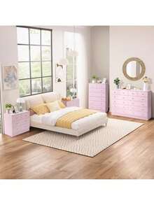 Modern Simple 4-Drawer Dresser Nightstand PINK - Hồng - Xem 8