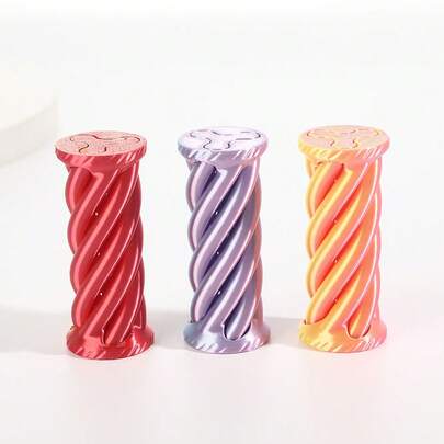 1个螺旋手指玩具，可推、可拉、可旋转，趣味小玩意，舒缓压力的感官玩具，可移动桌面玩具，办公玩具，减压桌面玩具