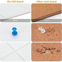 Cork - Bulletin Board Tiles Office - Classroom, 6 Pack Tack - Cork Boards Walls, 12 * 12 In Square Prayer Pin Board, Adhesive Small Corkboard With 30 Push Pins 004 - 2 - 12 x 12 吋正方形純白色 + 6 - 查看 5