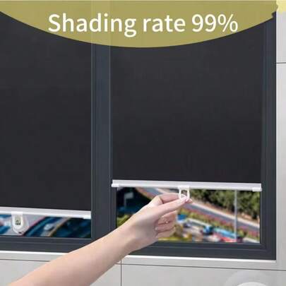 Silver Retractable Suction Cup Sun Visor, UV Protection, Car Sun Shade Roller, Windshield Sun Shade, Home/Office Window Curtain, Windshield Protection, Privacy Protection, Suitable For Various Windows