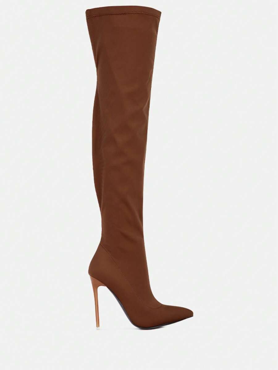 No Calm Superstretch Stiletto Long Boot - màu nâu - Xem 1