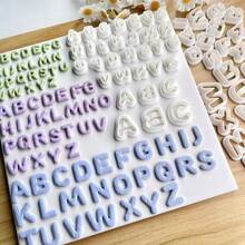 26件套大写字母聚合物粘土耳环模具套装，字母模具，粘土艺术模具，DIY珠宝吊坠制作工具，陶瓷字母工具包，DIY手工符号模具 - 白色 - 查看 3